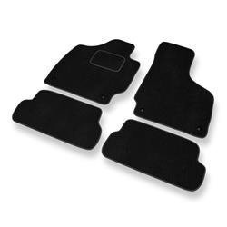 Tapis de sol velours pour Audi TT II 8J (2006-2014) - Premium tapis de voiture - noir - DGS Autodywan