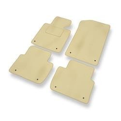 Tapis de sol velours pour BMW 3 M3 III E46 (2001-2006) - Premium tapis de voiture - beige - DGS Autodywan