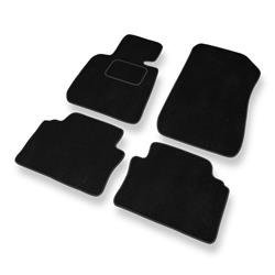 Tapis de sol velours pour BMW 3 M3 IV E90 (2007-2013) - Premium tapis de voiture - noir - DGS Autodywan