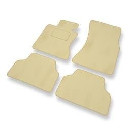 Tapis de sol velours pour BMW 5 M5 IV E60 (2005-2010) - Premium tapis de voiture - beige - DGS Autodywan