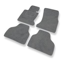 Tapis de sol velours pour BMW 7 IV E65/E66 (2001-2008) - Premium tapis de voiture - gris - DGS Autodywan