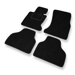 Tapis de sol velours pour BMW 7 IV E65/E66 (2001-2008) - Premium tapis de voiture - noir - DGS Autodywan