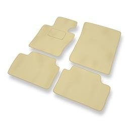 Tapis de sol velours pour BMW X3 I E83 (2000-2010) - Premium tapis de voiture - beige - DGS Autodywan