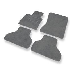 Tapis de sol velours pour BMW X6 I E71 (2008-2014) - Premium tapis de voiture - gris - DGS Autodywan