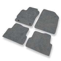 Tapis de sol velours pour Chevrolet Aveo II T300 (2011-2020) - Premium tapis de voiture - gris - DGS Autodywan