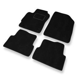 Tapis de sol velours pour Chevrolet Aveo II T300 (2011-2020) - Premium tapis de voiture - noir - DGS Autodywan