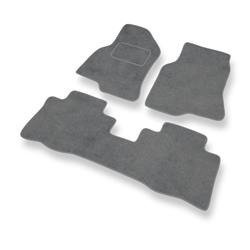 Tapis de sol velours pour Chevrolet Captiva I (2006-2011) - Premium tapis de voiture - gris - DGS Autodywan