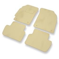 Tapis de sol velours pour Chevrolet Spark II M300 (2010-2015) - Premium tapis de voiture - beige - DGS Autodywan