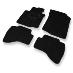 Tapis de sol velours pour Citroen C1 I (2005-2014) - Premium tapis de voiture - noir - DGS Autodywan