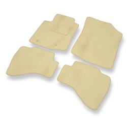 Tapis de sol velours pour Citroen C1 II (2014-2021) - Premium tapis de voiture - beige - DGS Autodywan