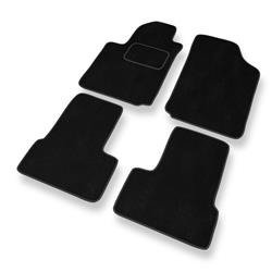 Tapis de sol velours pour Citroen C3 I (2002-2009) - Premium tapis de voiture - noir - DGS Autodywan