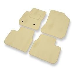 Tapis de sol velours pour Citroen C4 Cactus I (2014-2021) - Premium tapis de voiture - beige - DGS Autodywan