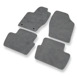 Tapis de sol velours pour Citroen C4 I (2004-2013) - Premium tapis de voiture - gris - DGS Autodywan