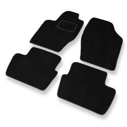 Tapis de sol velours pour Citroen C4 I (2004-2013) - Premium tapis de voiture - noir - DGS Autodywan