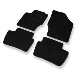 Tapis de sol velours pour Citroen C4 II (2010-2018) - Premium tapis de voiture - noir - DGS Autodywan