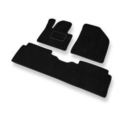 Tapis de sol velours pour Citroen C5 III (2008-2017) - Premium tapis de voiture - noir - DGS Autodywan