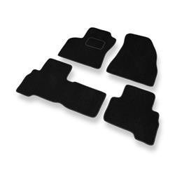 Tapis de sol velours pour Citroen Nemo (2008-2015) - Premium tapis de voiture - noir - DGS Autodywan