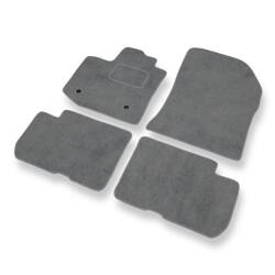 Tapis de sol velours pour Dacia Dokker (2012-2021) - Premium tapis de voiture - gris - DGS Autodywan