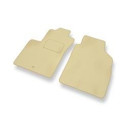 Tapis de sol velours pour Fiat 500 (2007-2012) - Premium tapis de voiture - beige - DGS Autodywan