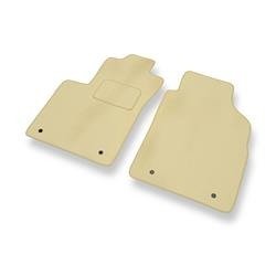 Tapis de sol velours pour Fiat 500 (2012-....) - Premium tapis de voiture - beige - DGS Autodywan