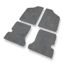 Tapis de sol velours pour Fiat Cinquecento (1990-1998) - Premium tapis de voiture - gris - DGS Autodywan