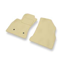 Tapis de sol velours pour Fiat Doblo II (2010-2022) - Premium tapis de voiture - beige - DGS Autodywan