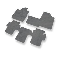 Tapis de sol velours pour Fiat Multipla (1998-2010) - Premium tapis de voiture - gris - DGS Autodywan