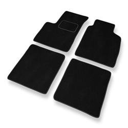 Tapis de sol velours pour Fiat Panda II (2003-2012) - Premium tapis de voiture - noir - DGS Autodywan