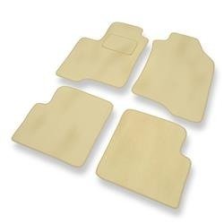 Tapis de sol velours pour Fiat Panda III (2012-....) - Premium tapis de voiture - beige - DGS Autodywan