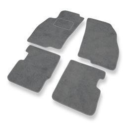 Tapis de sol velours pour Fiat Punto IV (2012-2018) - Premium tapis de voiture - gris - DGS Autodywan