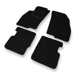 Tapis de sol velours pour Fiat Punto IV (2012-2018) - Premium tapis de voiture - noir - DGS Autodywan