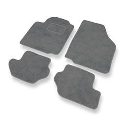 Tapis de sol velours pour Ford Fiesta IV (1995-2002) - Premium tapis de voiture - gris - DGS Autodywan