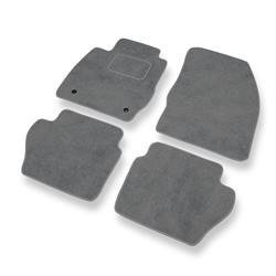 Tapis de sol velours pour Ford Fiesta VI (2008-2012) - Premium tapis de voiture - gris - DGS Autodywan