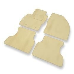 Tapis de sol velours pour Ford Focus II (2005-2010) - Premium tapis de voiture - beige - DGS Autodywan