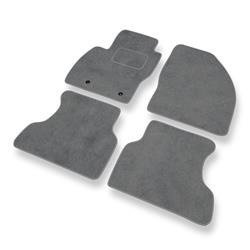 Tapis de sol velours pour Ford Focus II (2005-2010) - Premium tapis de voiture - gris - DGS Autodywan