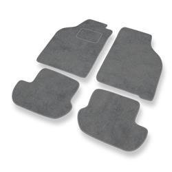 Tapis de sol velours pour Ford KA I (1996-2008) - Premium tapis de voiture - gris - DGS Autodywan