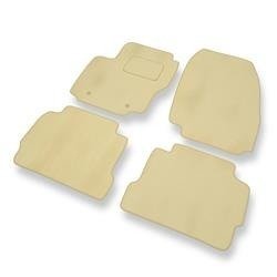 Tapis de sol velours pour Ford Mondeo IV (2007-2014) - Premium tapis de voiture - beige - DGS Autodywan