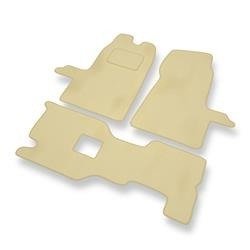 Tapis de sol velours pour Ford Transit VI (2000-2006) - Premium tapis de voiture - beige - DGS Autodywan