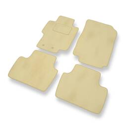 Tapis de sol velours pour Honda Accord VII (2003-2007) - Premium tapis de voiture - beige - DGS Autodywan