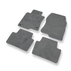 Tapis de sol velours pour Honda Accord VIII (2008-2016) - Premium tapis de voiture - gris - DGS Autodywan