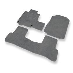 Tapis de sol velours pour Honda CR-V III (2007-2012) - Premium tapis de voiture - gris - DGS Autodywan