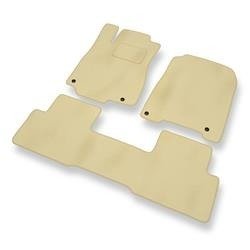 Tapis de sol velours pour Honda CR-V IV (2012-2018) - Premium tapis de voiture - beige - DGS Autodywan