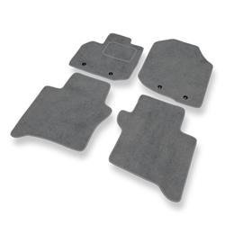 Tapis de sol velours pour Honda City V (2009-2011) - Premium tapis de voiture - gris - DGS Autodywan