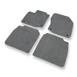 Tapis de sol velours pour Honda Civic IX (3 portes, 5 portes) (2012-2017) - Premium tapis de voiture - gris - DGS Autodywan