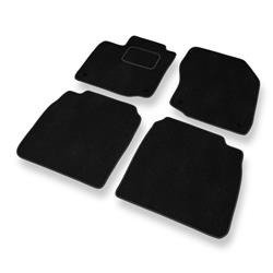 Tapis de sol velours pour Honda Civic IX (3 portes, 5 portes) (2012-2017) - Premium tapis de voiture - noir - DGS Autodywan