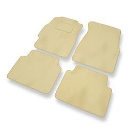 Tapis de sol velours pour Honda Civic VI (3 portes, 4 portes) (1996-2000) - Premium tapis de voiture - beige - DGS Autodywan