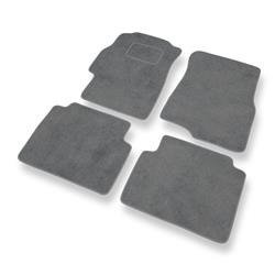 Tapis de sol velours pour Honda Civic VI (5 portes) (1996-2000) - Premium tapis de voiture - gris - DGS Autodywan