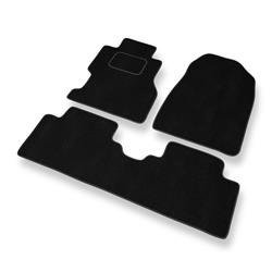 Tapis de sol velours pour Honda Civic VII (3 portes, 4 portes) (2001-2005) - Premium tapis de voiture - noir - DGS Autodywan