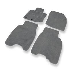 Tapis de sol velours pour Honda Civic VIII (3 portes, 5 portes) (2006-2011) - Premium tapis de voiture - gris - DGS Autodywan