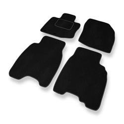 Tapis de sol velours pour Honda Civic VIII (3 portes, 5 portes) (2006-2011) - Premium tapis de voiture - noir - DGS Autodywan